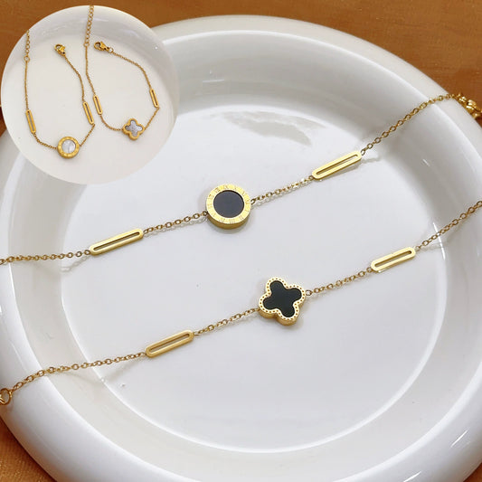 EAMIN Buddhist Gold Bracelet - Premium Alloy & Cubic Zirconia