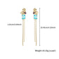 EAMIN Tassel Earrings - 14K Gold Plated with Gemstone Accents