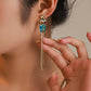 EAMIN Tassel Earrings - 14K Gold Plated with Gemstone Accents