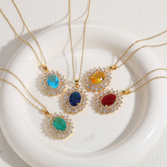 EAMIN Zirconia Jewelry Set - Luxury Earrings & Necklace Combo