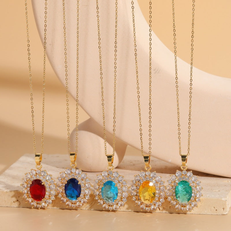 EAMIN Zirconia Jewelry Set - Luxury Earrings & Necklace Combo