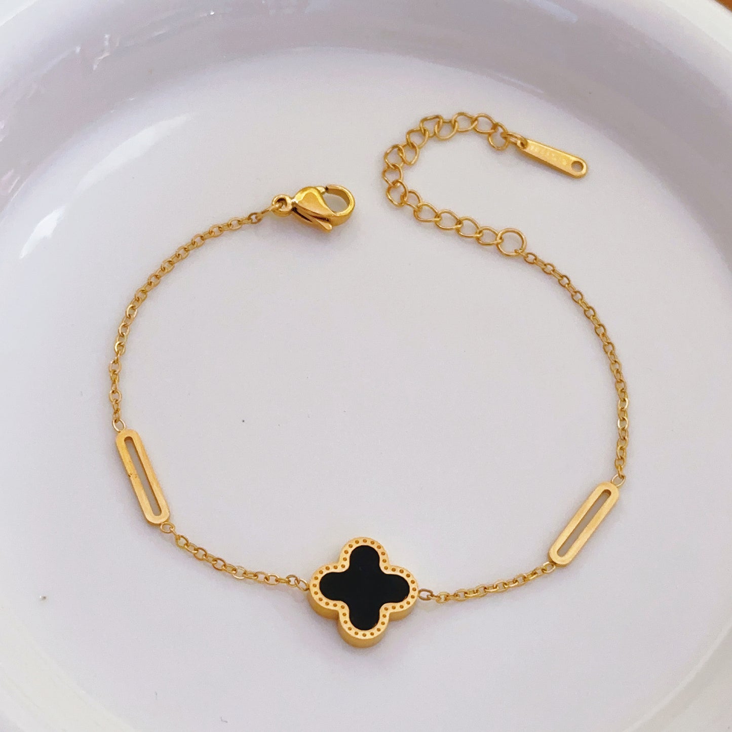 EAMIN Buddhist Gold Bracelet - Premium Alloy & Cubic Zirconia